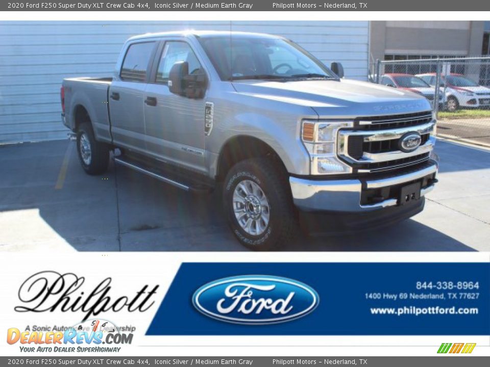 2020 Ford F250 Super Duty XLT Crew Cab 4x4 Iconic Silver / Medium Earth Gray Photo #1