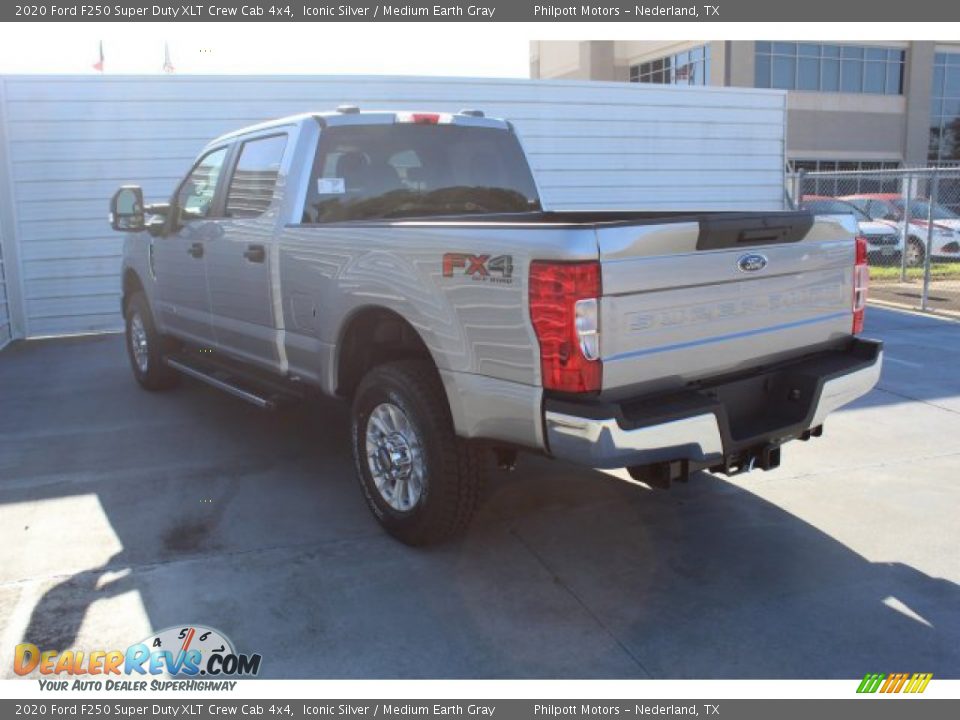 2020 Ford F250 Super Duty XLT Crew Cab 4x4 Iconic Silver / Medium Earth Gray Photo #6