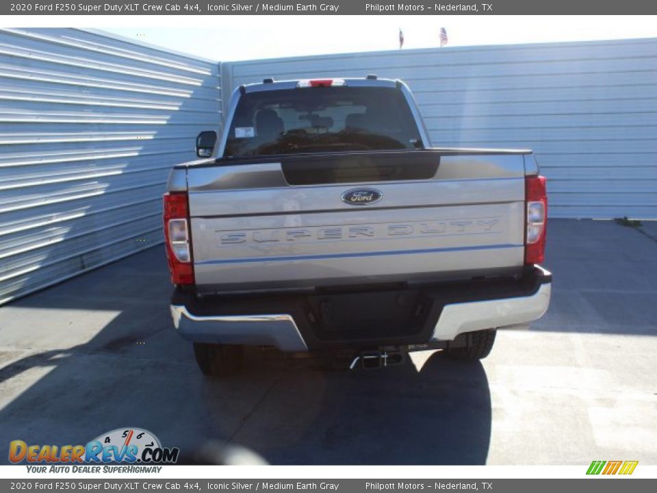 2020 Ford F250 Super Duty XLT Crew Cab 4x4 Iconic Silver / Medium Earth Gray Photo #7