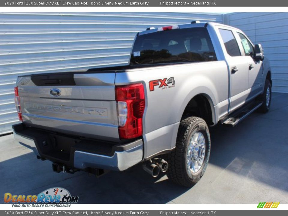 2020 Ford F250 Super Duty XLT Crew Cab 4x4 Iconic Silver / Medium Earth Gray Photo #8