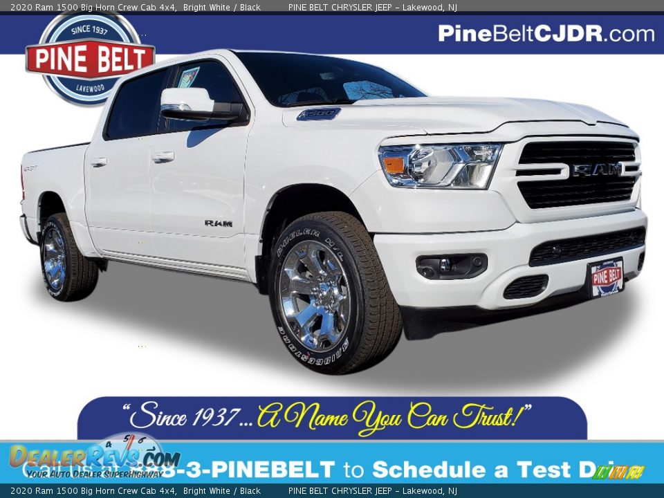 2020 Ram 1500 Big Horn Crew Cab 4x4 Bright White / Black Photo #1