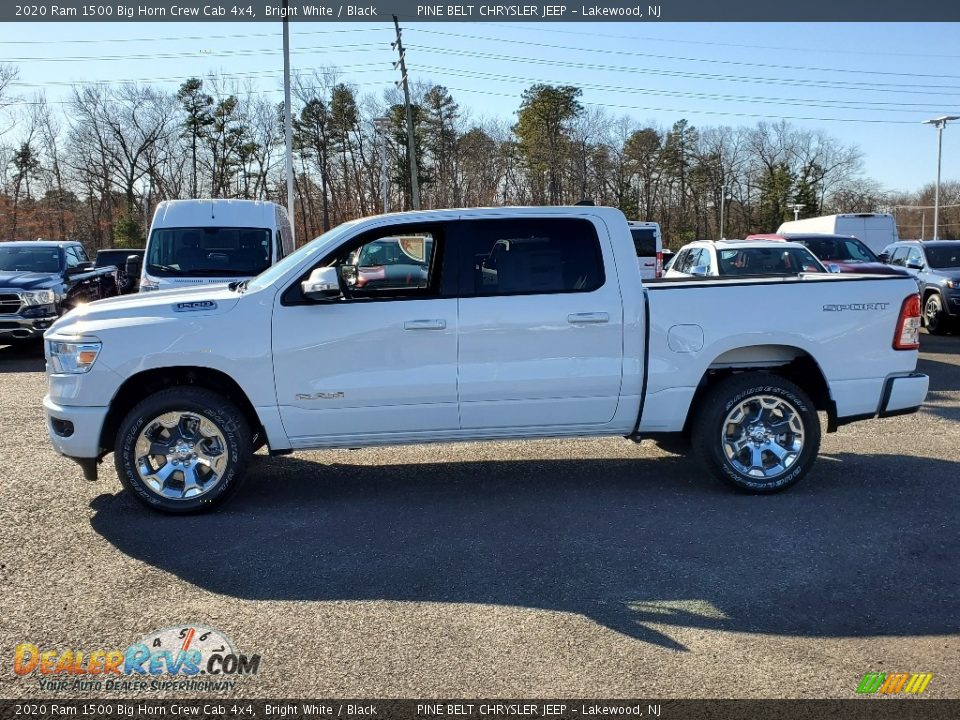 2020 Ram 1500 Big Horn Crew Cab 4x4 Bright White / Black Photo #3