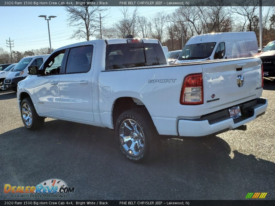 2020 Ram 1500 Big Horn Crew Cab 4x4 Bright White / Black Photo #4