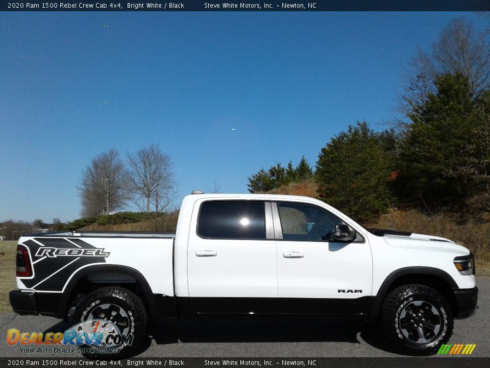 Bright White 2020 Ram 1500 Rebel Crew Cab 4x4 Photo #6