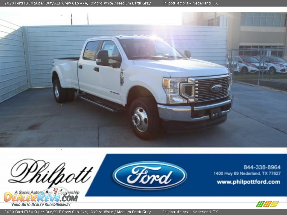 2020 Ford F350 Super Duty XLT Crew Cab 4x4 Oxford White / Medium Earth Gray Photo #1