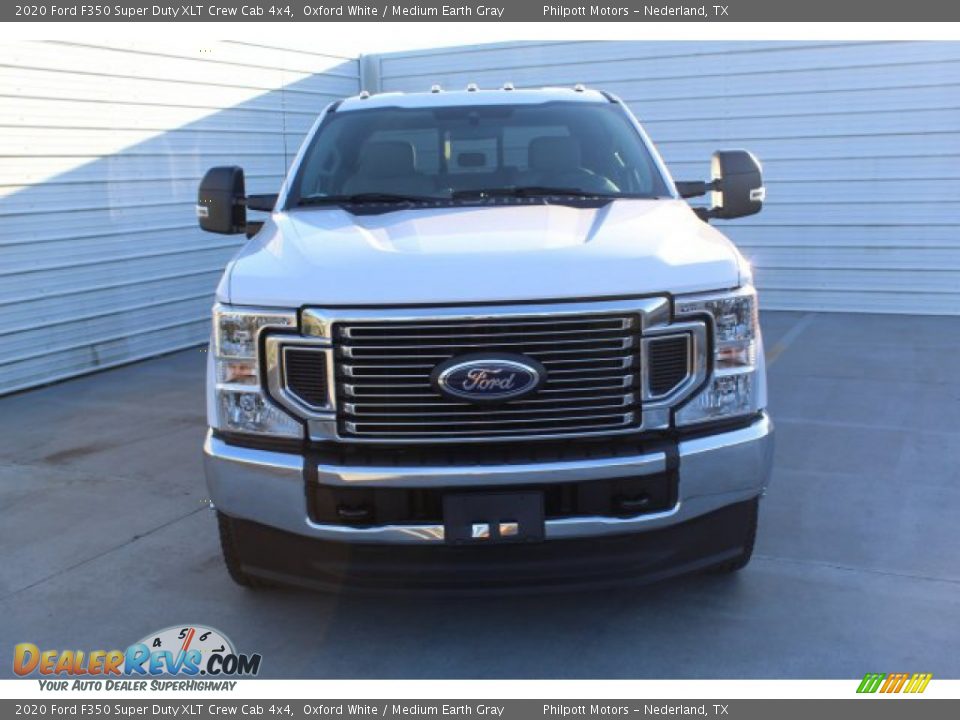 2020 Ford F350 Super Duty XLT Crew Cab 4x4 Oxford White / Medium Earth Gray Photo #3