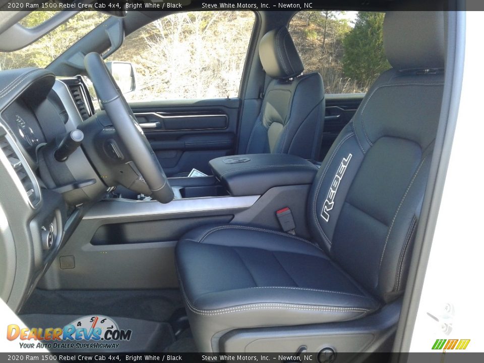 Black Interior - 2020 Ram 1500 Rebel Crew Cab 4x4 Photo #13