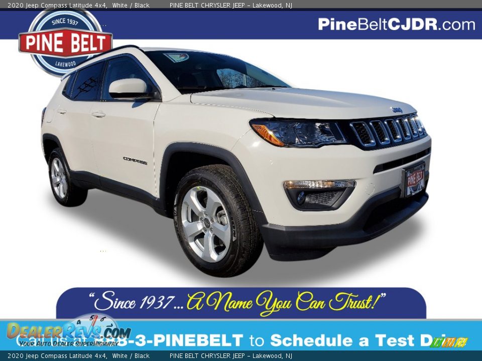 2020 Jeep Compass Latitude 4x4 White / Black Photo #1