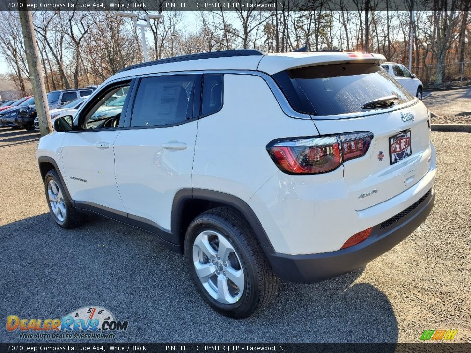 2020 Jeep Compass Latitude 4x4 White / Black Photo #3