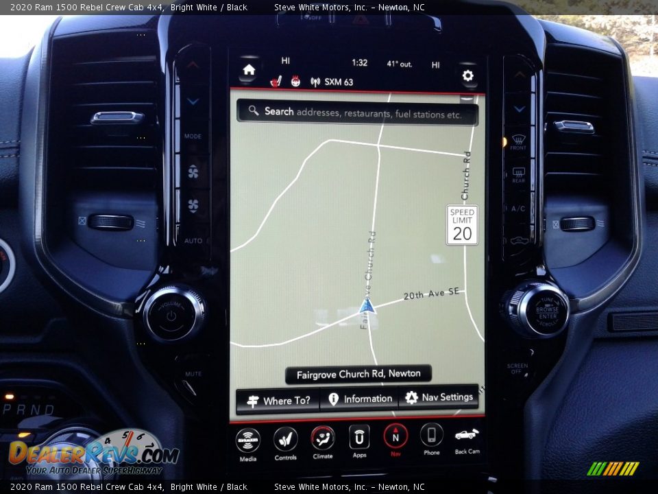 Navigation of 2020 Ram 1500 Rebel Crew Cab 4x4 Photo #30