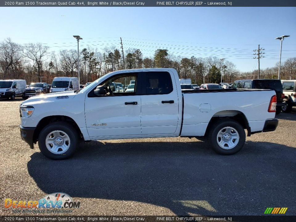 2020 Ram 1500 Tradesman Quad Cab 4x4 Bright White / Black/Diesel Gray Photo #3