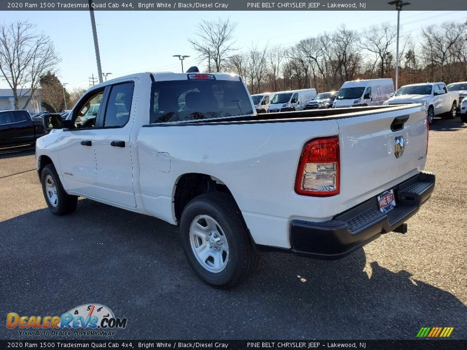 2020 Ram 1500 Tradesman Quad Cab 4x4 Bright White / Black/Diesel Gray Photo #4