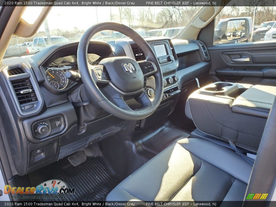 2020 Ram 1500 Tradesman Quad Cab 4x4 Bright White / Black/Diesel Gray Photo #7