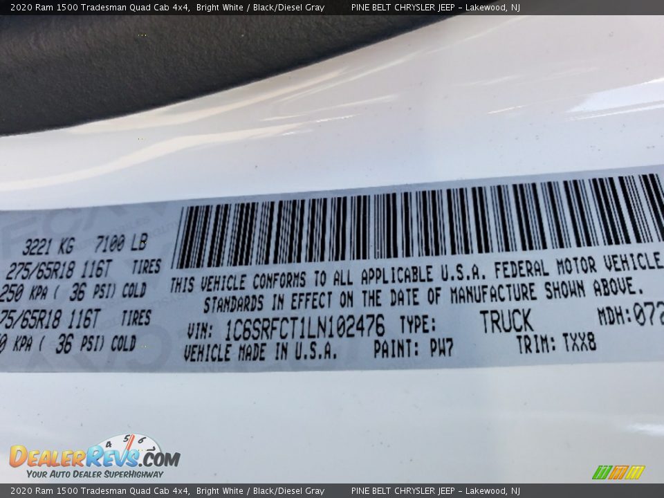 2020 Ram 1500 Tradesman Quad Cab 4x4 Bright White / Black/Diesel Gray Photo #9
