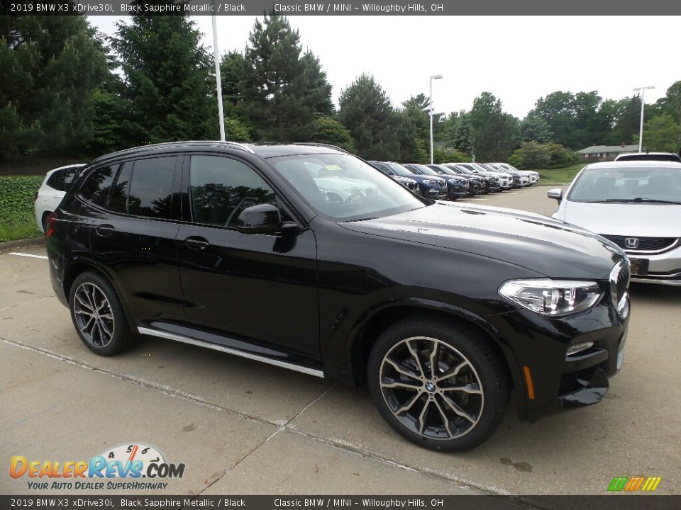 2019 BMW X3 xDrive30i Black Sapphire Metallic / Black Photo #1