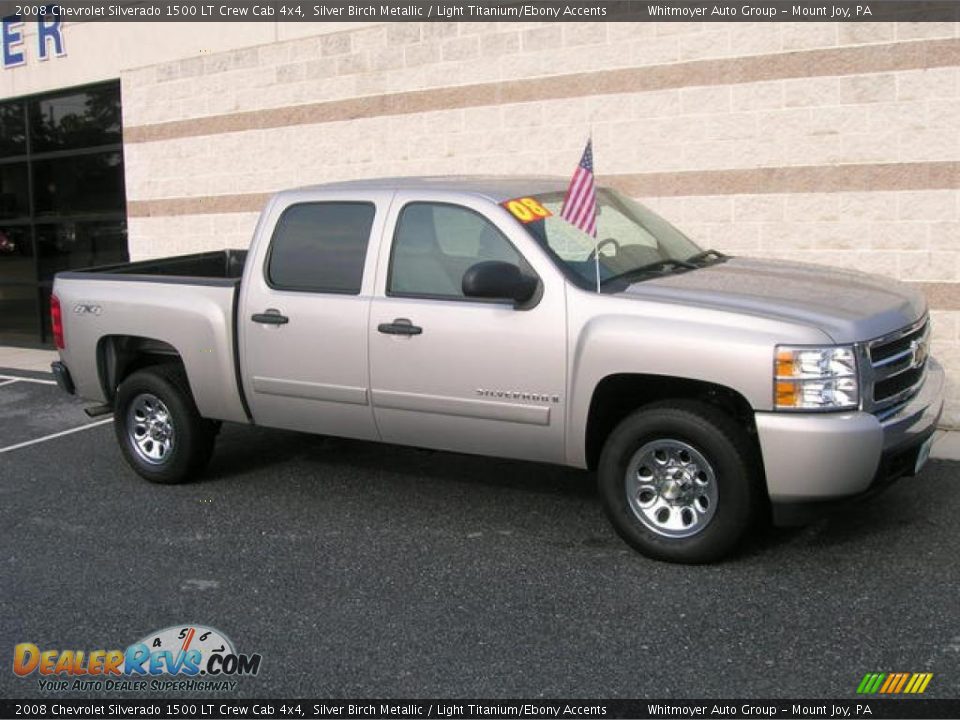 2008 Chevrolet Silverado 1500 LT Crew Cab 4x4 Silver Birch Metallic / Light Titanium/Ebony Accents Photo #1