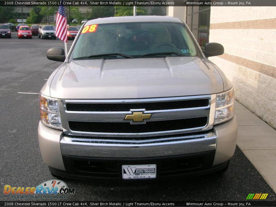 2008 Chevrolet Silverado 1500 LT Crew Cab 4x4 Silver Birch Metallic / Light Titanium/Ebony Accents Photo #2