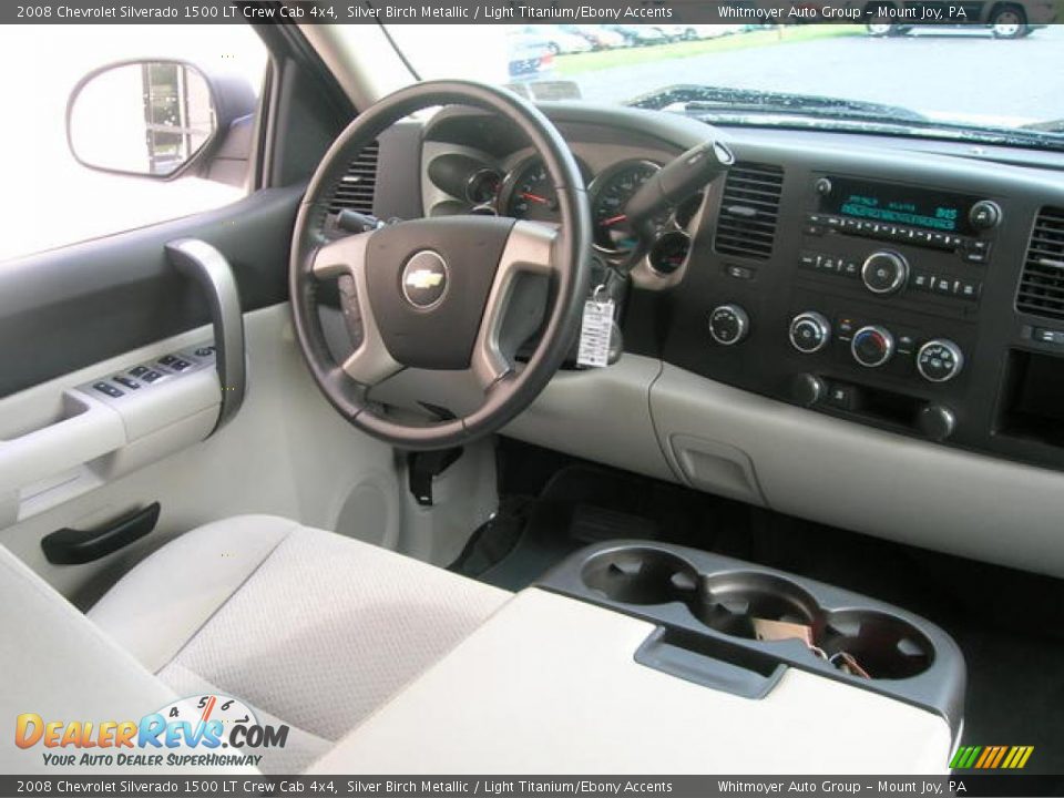 2008 Chevrolet Silverado 1500 LT Crew Cab 4x4 Silver Birch Metallic / Light Titanium/Ebony Accents Photo #7