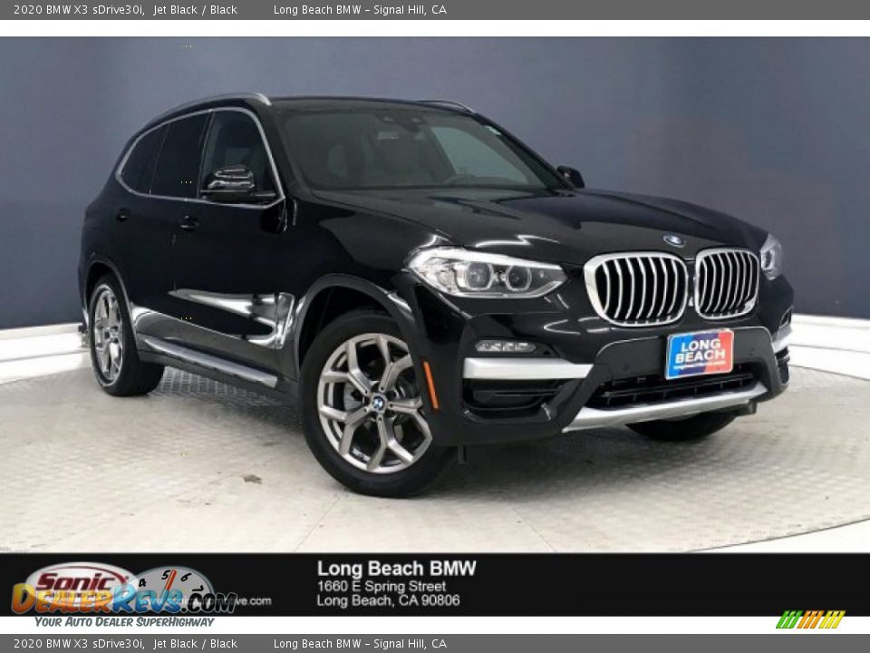 2020 BMW X3 sDrive30i Jet Black / Black Photo #1