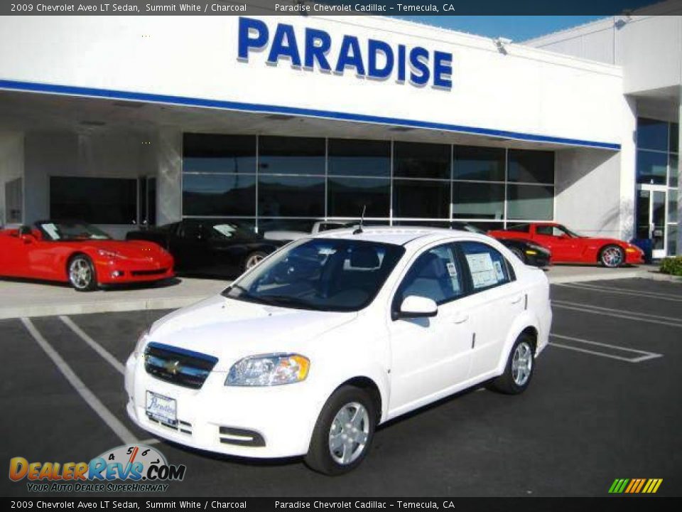 2009 Chevrolet Aveo LT Sedan Summit White / Charcoal Photo #1