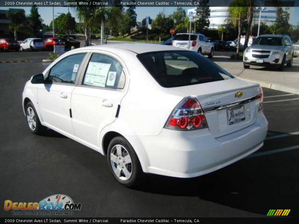 2009 Chevrolet Aveo LT Sedan Summit White / Charcoal Photo #3