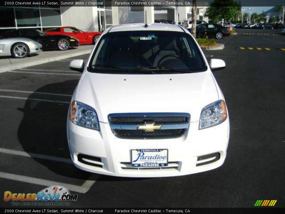 2009 Chevrolet Aveo LT Sedan Summit White / Charcoal Photo #7