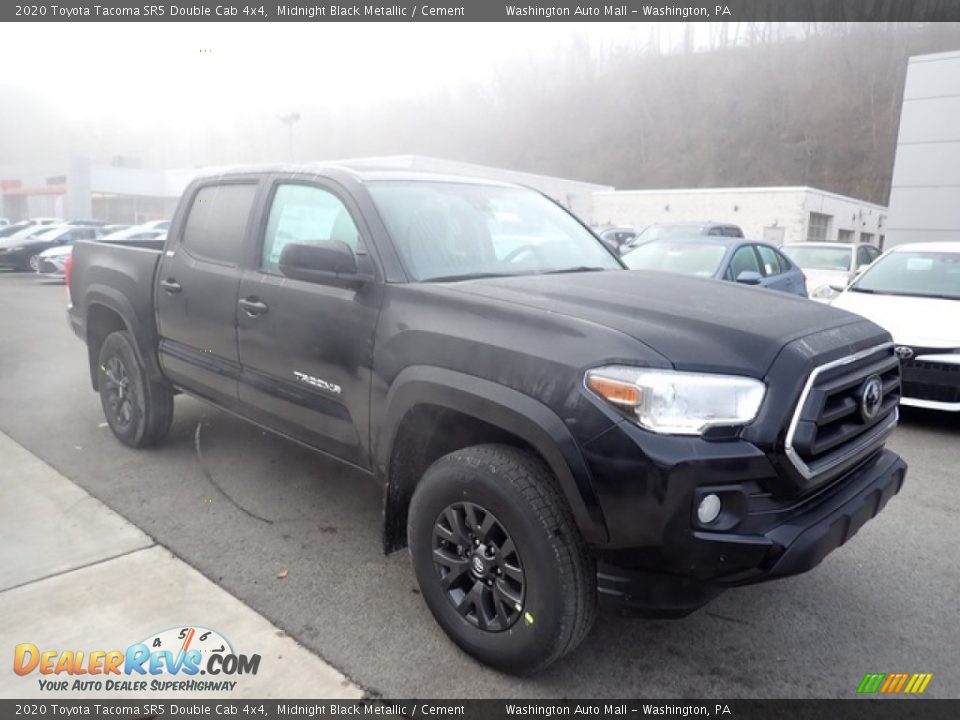 2020 Toyota Tacoma SR5 Double Cab 4x4 Midnight Black Metallic / Cement Photo #1