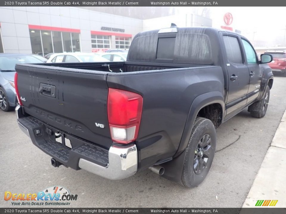 2020 Toyota Tacoma SR5 Double Cab 4x4 Midnight Black Metallic / Cement Photo #4