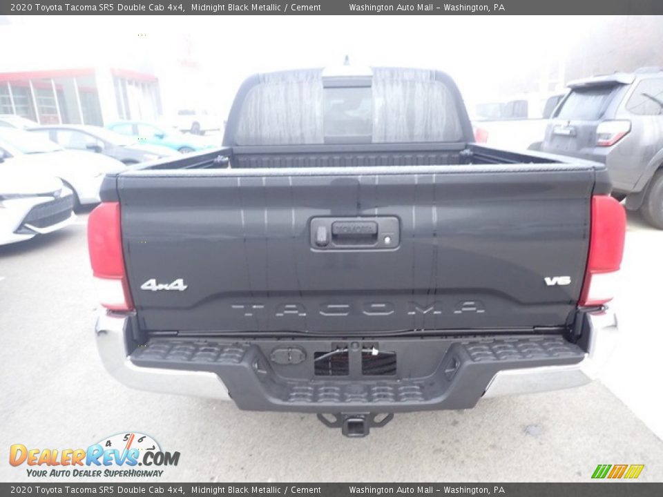 2020 Toyota Tacoma SR5 Double Cab 4x4 Midnight Black Metallic / Cement Photo #5