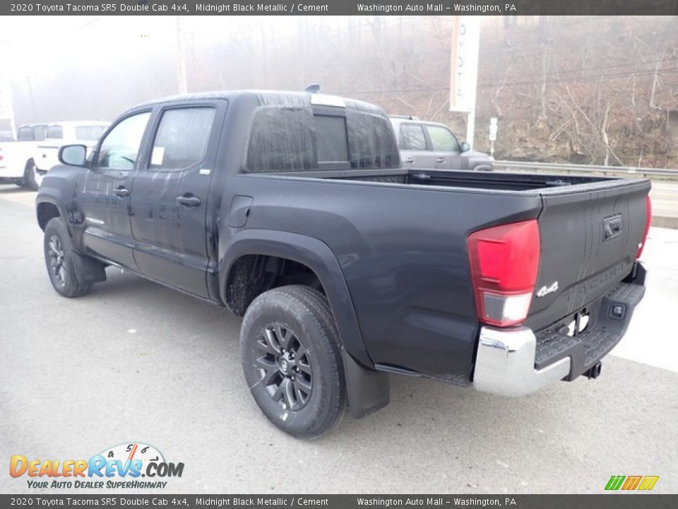 2020 Toyota Tacoma SR5 Double Cab 4x4 Midnight Black Metallic / Cement Photo #6