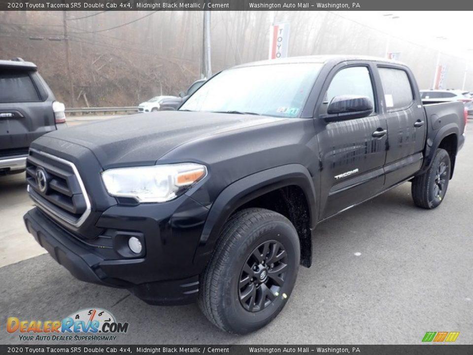2020 Toyota Tacoma SR5 Double Cab 4x4 Midnight Black Metallic / Cement Photo #8