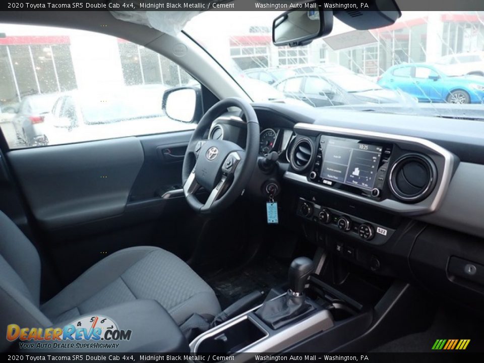 2020 Toyota Tacoma SR5 Double Cab 4x4 Midnight Black Metallic / Cement Photo #11