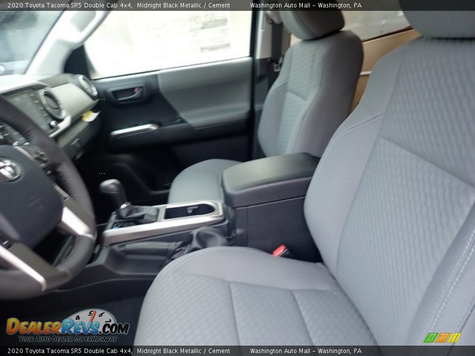 2020 Toyota Tacoma SR5 Double Cab 4x4 Midnight Black Metallic / Cement Photo #13