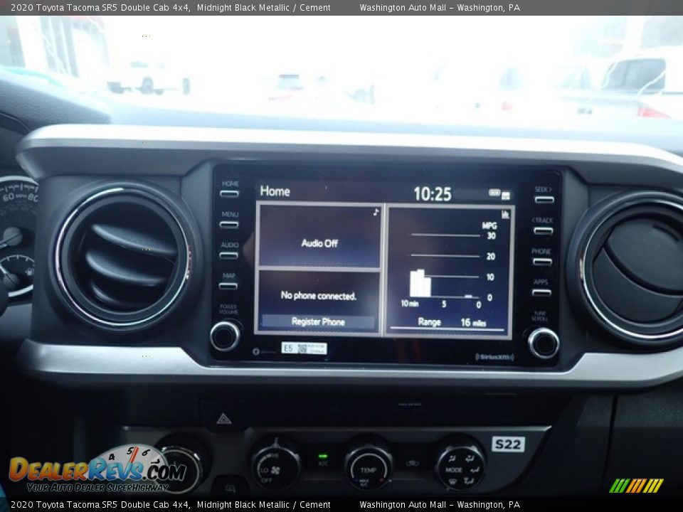 2020 Toyota Tacoma SR5 Double Cab 4x4 Midnight Black Metallic / Cement Photo #16