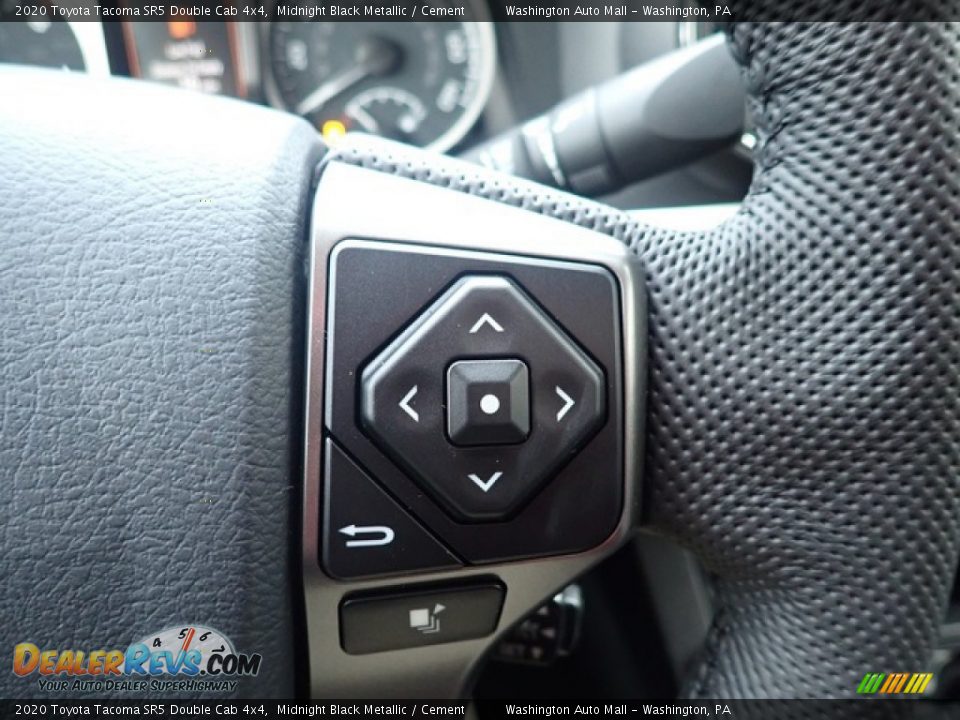 2020 Toyota Tacoma SR5 Double Cab 4x4 Midnight Black Metallic / Cement Photo #18