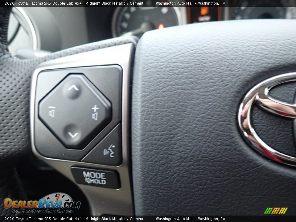 2020 Toyota Tacoma SR5 Double Cab 4x4 Midnight Black Metallic / Cement Photo #19