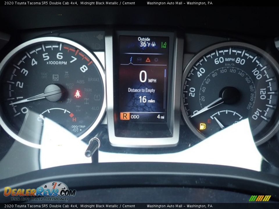 2020 Toyota Tacoma SR5 Double Cab 4x4 Midnight Black Metallic / Cement Photo #20