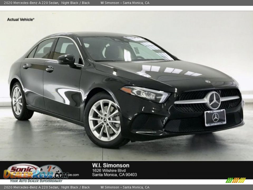 2020 Mercedes-Benz A 220 Sedan Night Black / Black Photo #1