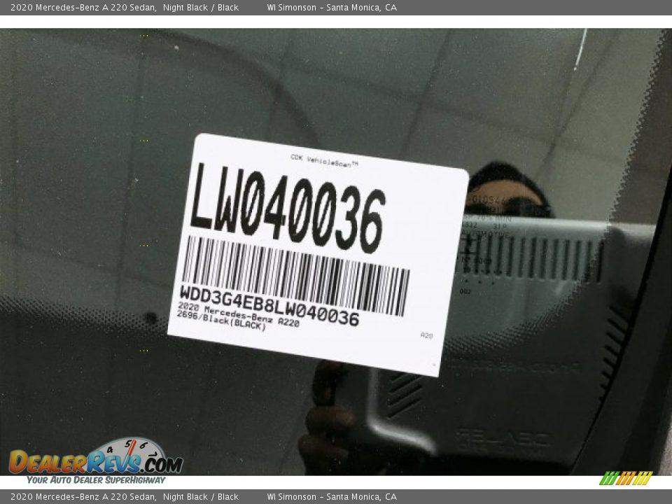 2020 Mercedes-Benz A 220 Sedan Night Black / Black Photo #11