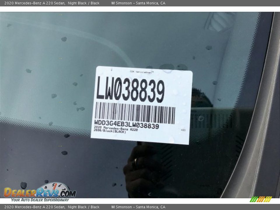 2020 Mercedes-Benz A 220 Sedan Night Black / Black Photo #11