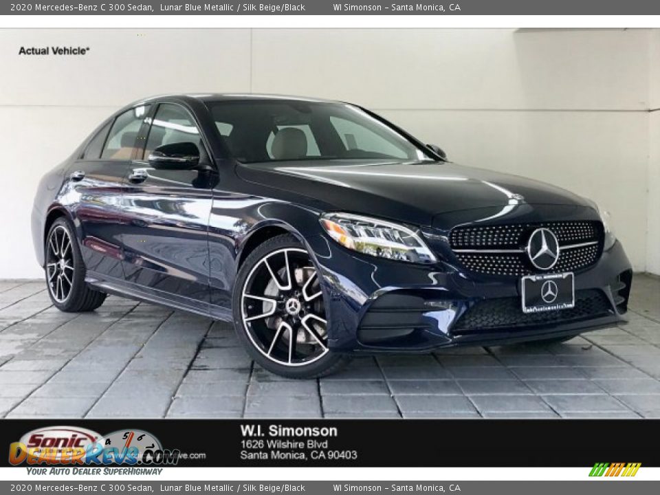 2020 Mercedes-Benz C 300 Sedan Lunar Blue Metallic / Silk Beige/Black Photo #1