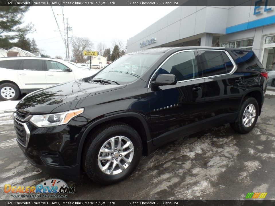2020 Chevrolet Traverse LS AWD Mosaic Black Metallic / Jet Black Photo #3