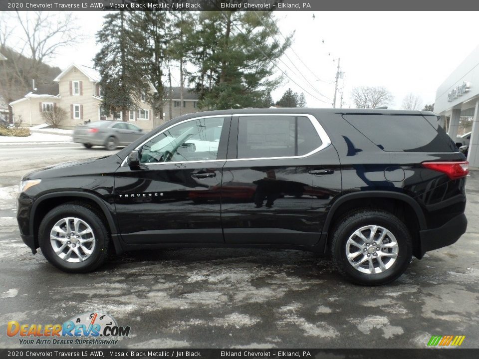 2020 Chevrolet Traverse LS AWD Mosaic Black Metallic / Jet Black Photo #4