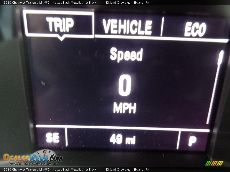 2020 Chevrolet Traverse LS AWD Mosaic Black Metallic / Jet Black Photo #23