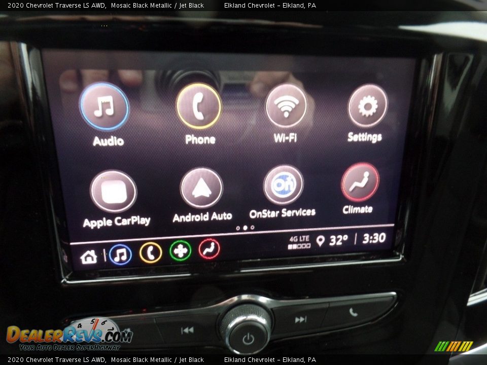 2020 Chevrolet Traverse LS AWD Mosaic Black Metallic / Jet Black Photo #25