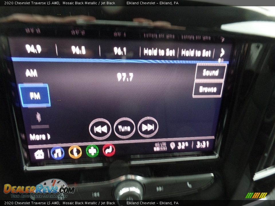 2020 Chevrolet Traverse LS AWD Mosaic Black Metallic / Jet Black Photo #27