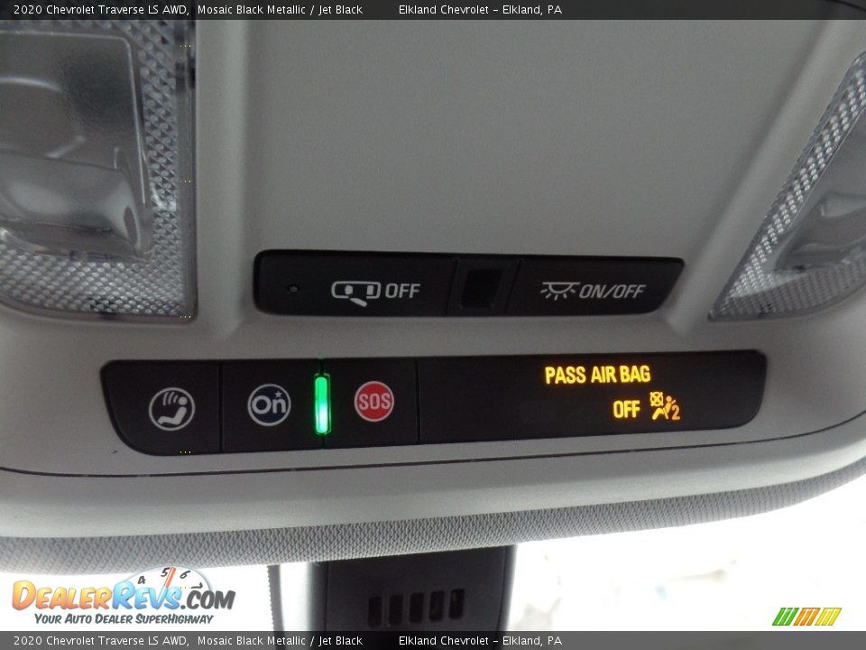 2020 Chevrolet Traverse LS AWD Mosaic Black Metallic / Jet Black Photo #30