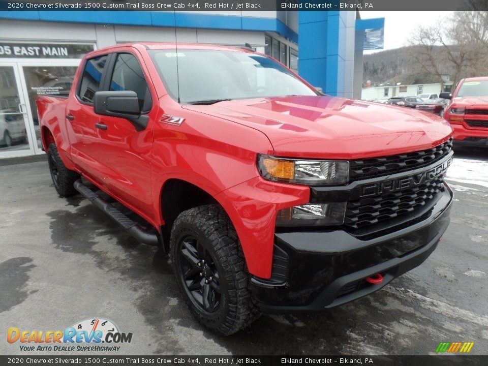 2020 Chevrolet Silverado 1500 Custom Trail Boss Crew Cab 4x4 Red Hot / Jet Black Photo #1