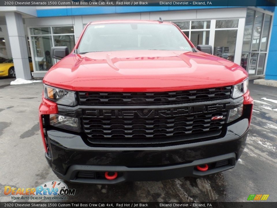 2020 Chevrolet Silverado 1500 Custom Trail Boss Crew Cab 4x4 Red Hot / Jet Black Photo #2