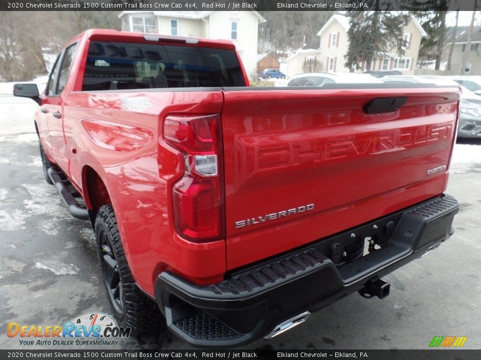 2020 Chevrolet Silverado 1500 Custom Trail Boss Crew Cab 4x4 Red Hot / Jet Black Photo #6